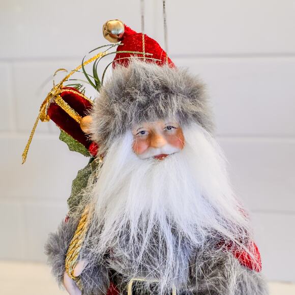 Adorable Vintage Rustic Mountain Man Santa Claus Ornament/TableTop-Standing-10”H - Picture 8 of 8